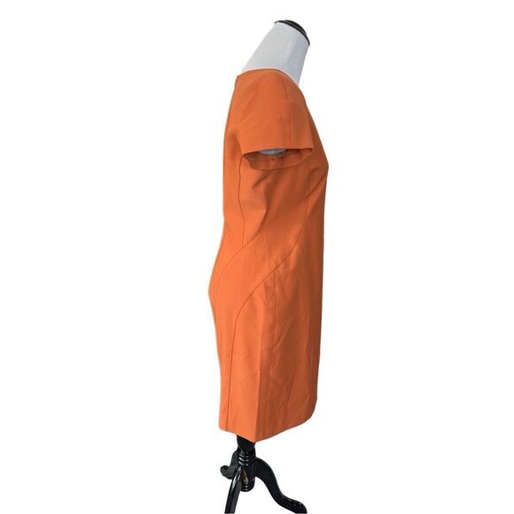Armani Collezioni coral/orange classic carrier dress back zip size 10 - Picture 3 of 9